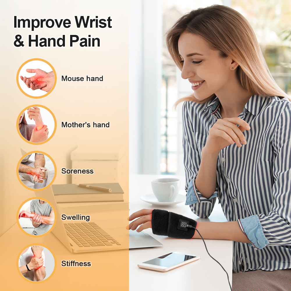 660nm 850nm LED Infrared Heati - Wrist Wrap Support บทวิจารณ์และราคา