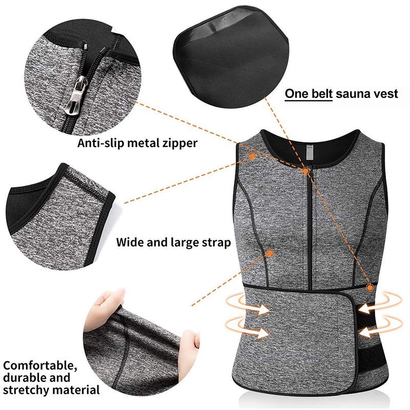 Men Neoprene Sauna Sweat Vest  - Crossfit Weight Vest บทวิจารณ์และราคา