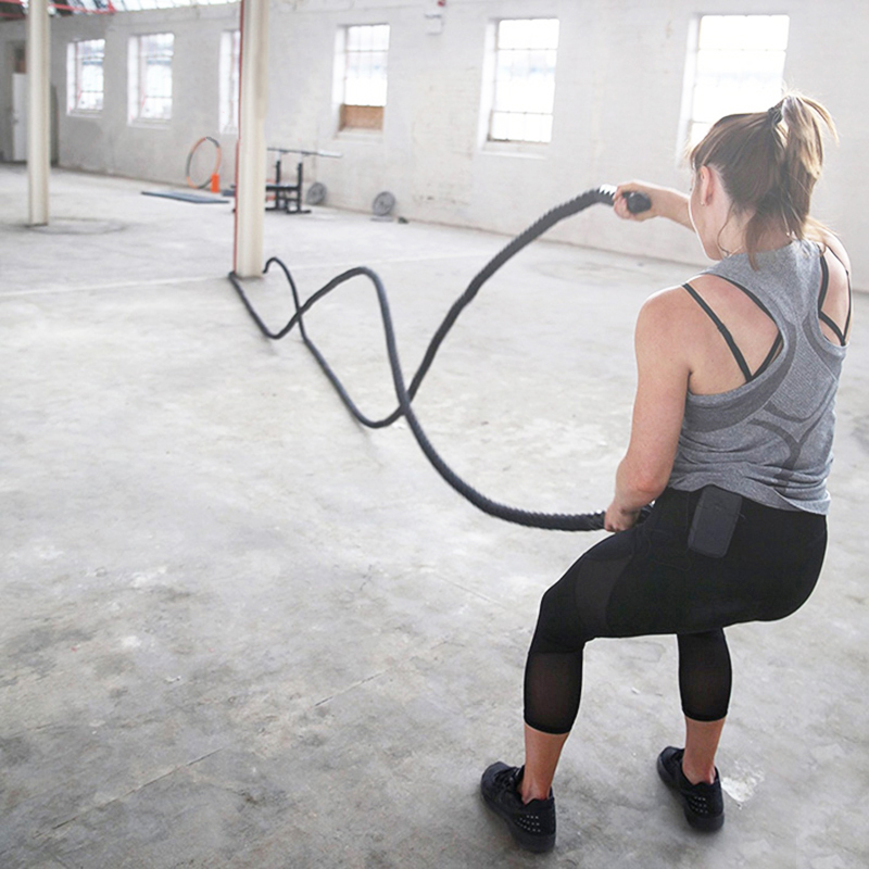 9M/12M/15M Fitness Battle Rope - Crossfit No Equipment Workouts บทวิจารณ์และราคา