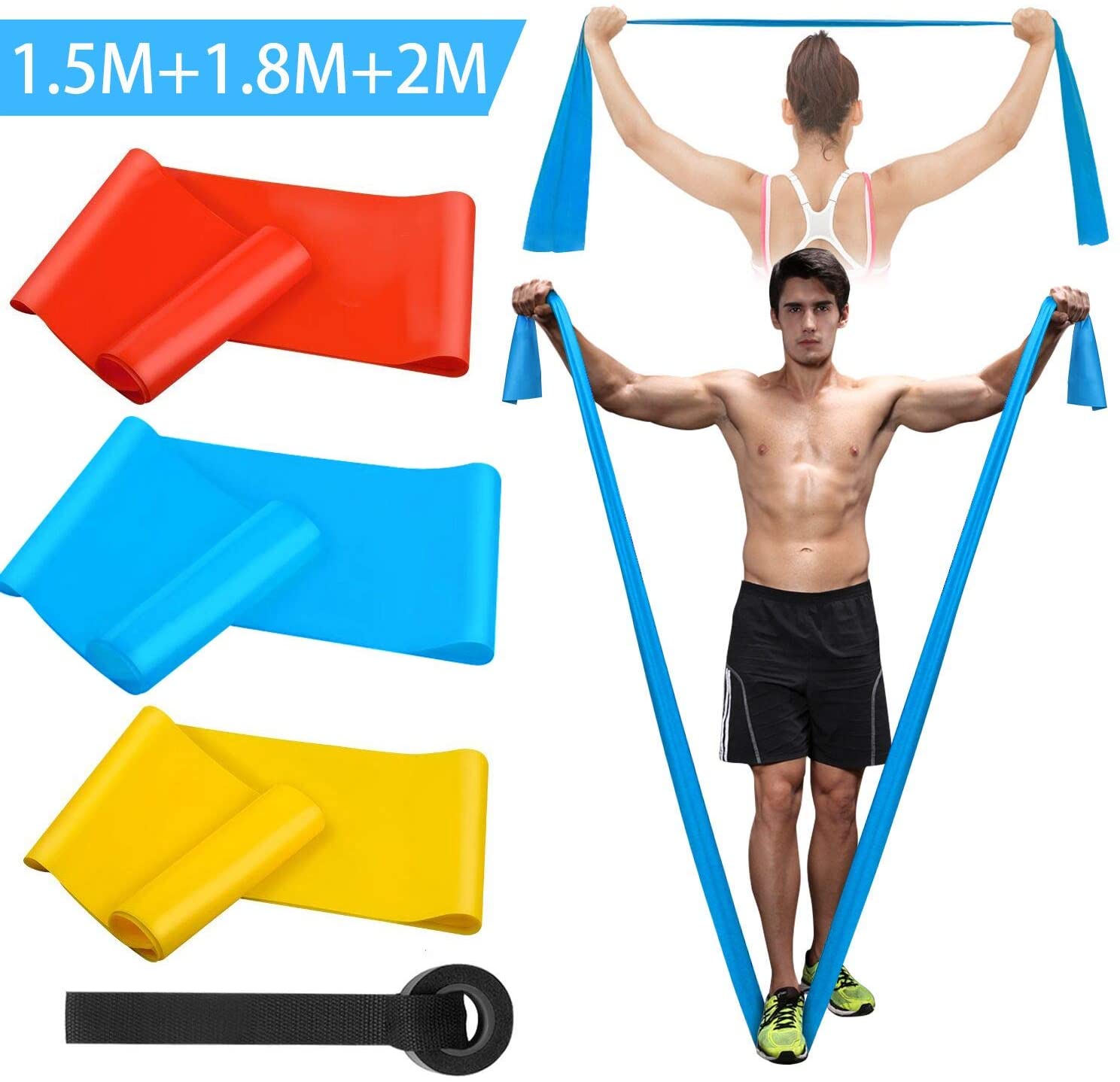 Elastic Fitness Bands 3Pcs Res - Crossfit Equipment บทวิจารณ์และราคา