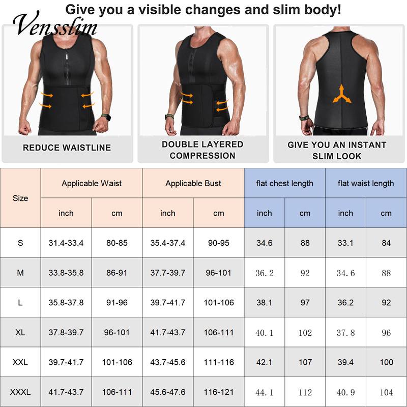 Men Neoprene Sauna Zipper Wais - Crossfit Weight Vest บทวิจารณ์และราคา