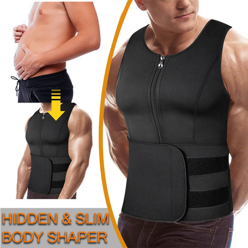 Men Neoprene Sauna Zipper Wais - Crossfit Weight Vest บทวิจารณ์และราคา