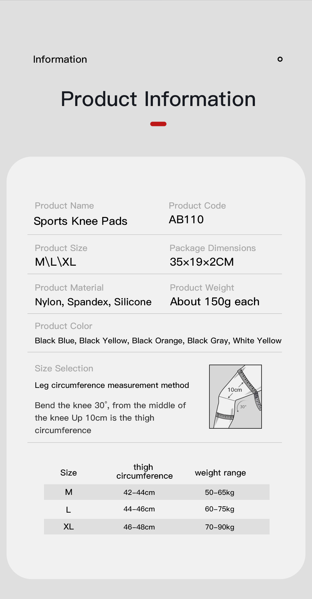 VILICO Sports Knee Pads, shock - Knee Sleeve Pair บทวิจารณ์และราคา