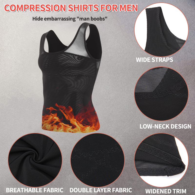 Men Shapewear Chest Compressio - Crossfit Weight Vest บทวิจารณ์และราคา