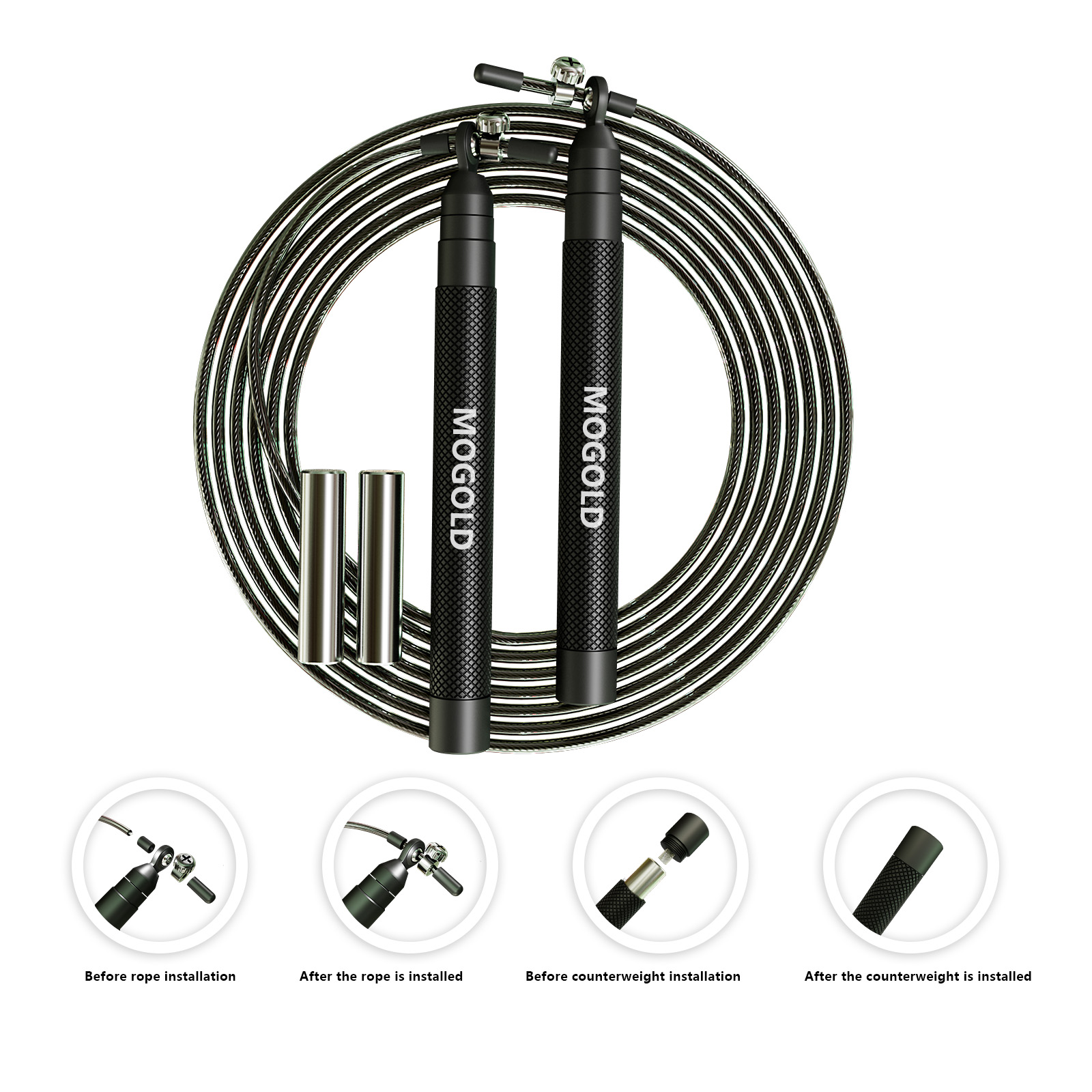 Crossfit Weighted jump rope gy - Crossfit No Equipment Workouts บทวิจารณ์และราคา