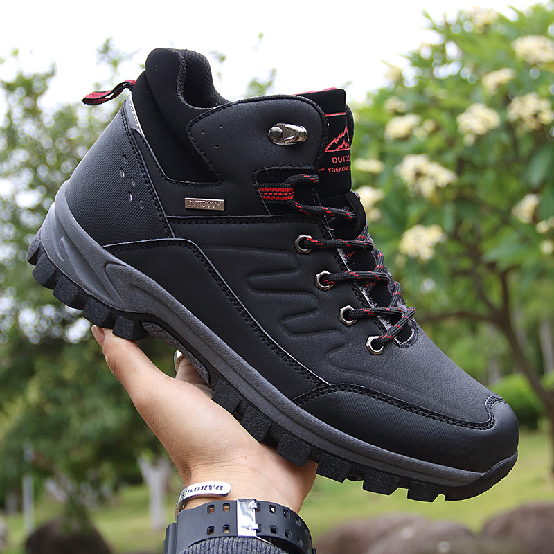 Men Boots Fur Warm Snow Boots  - Crossfit Outdoor บทวิจารณ์และราคา