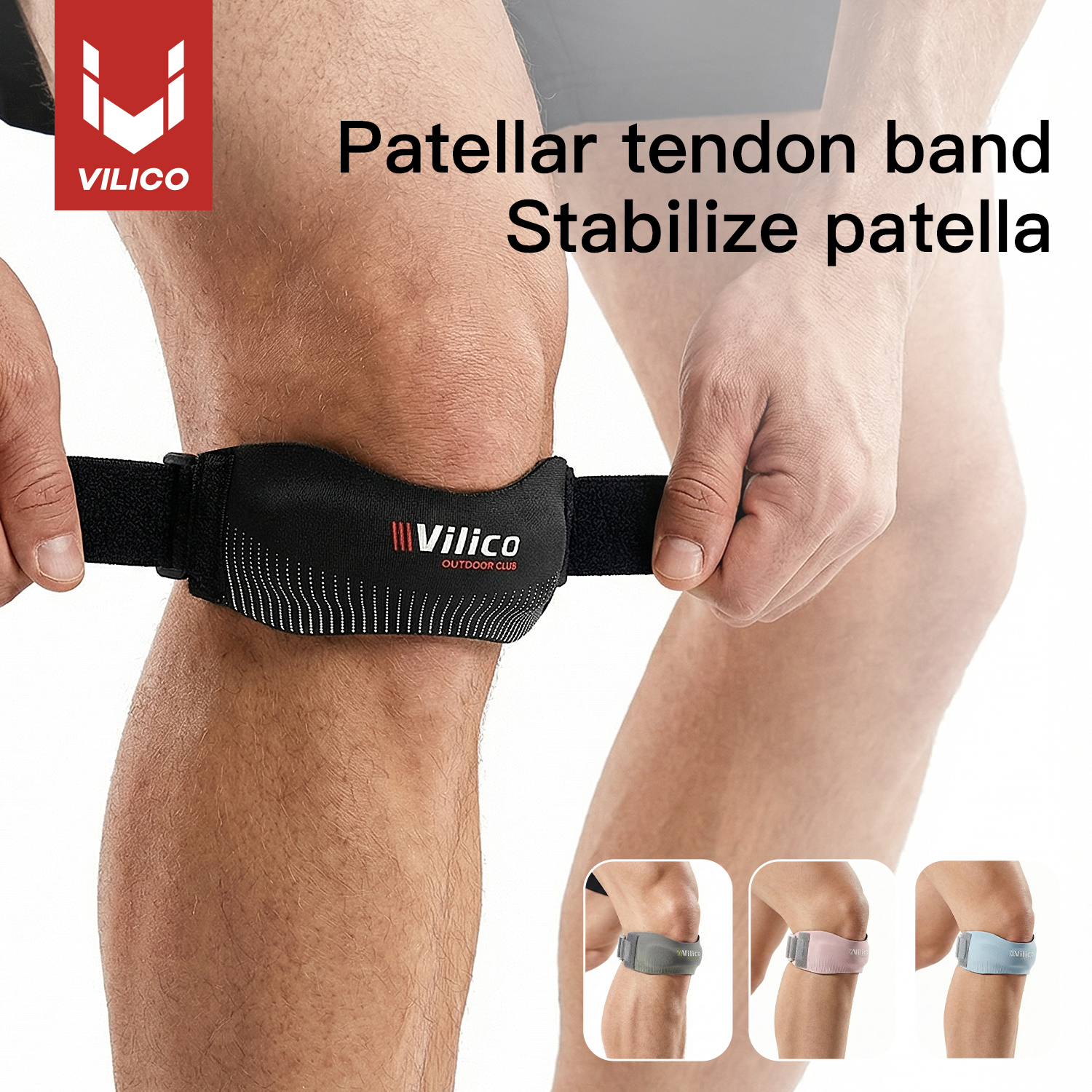 1pc VILICO Patellar Strap, Kne - Knee Sleeve Pair บทวิจารณ์และราคา