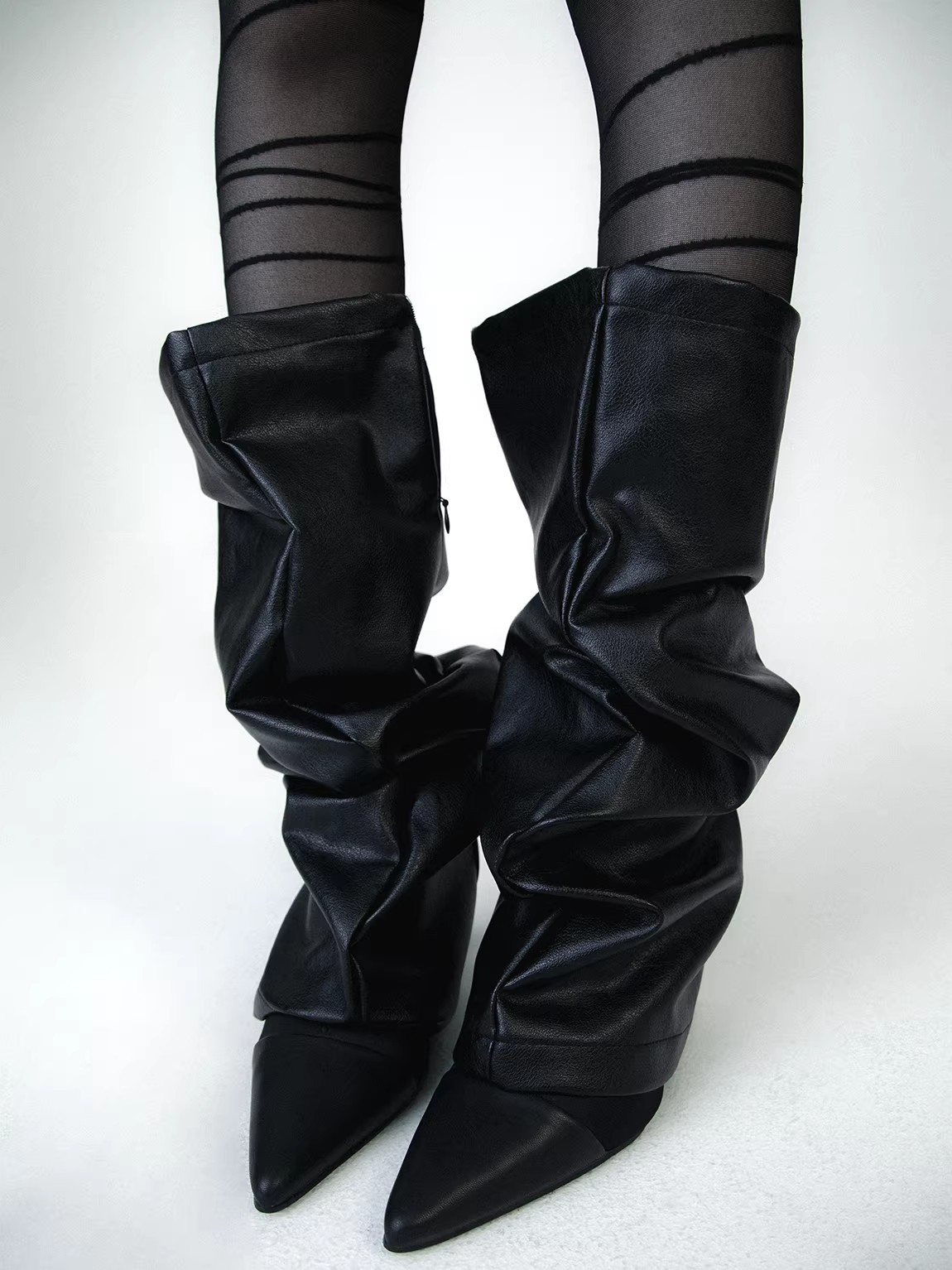 Women's PU Leather Leg Ankle K - Knee Sleeve Pair บทวิจารณ์และราคา