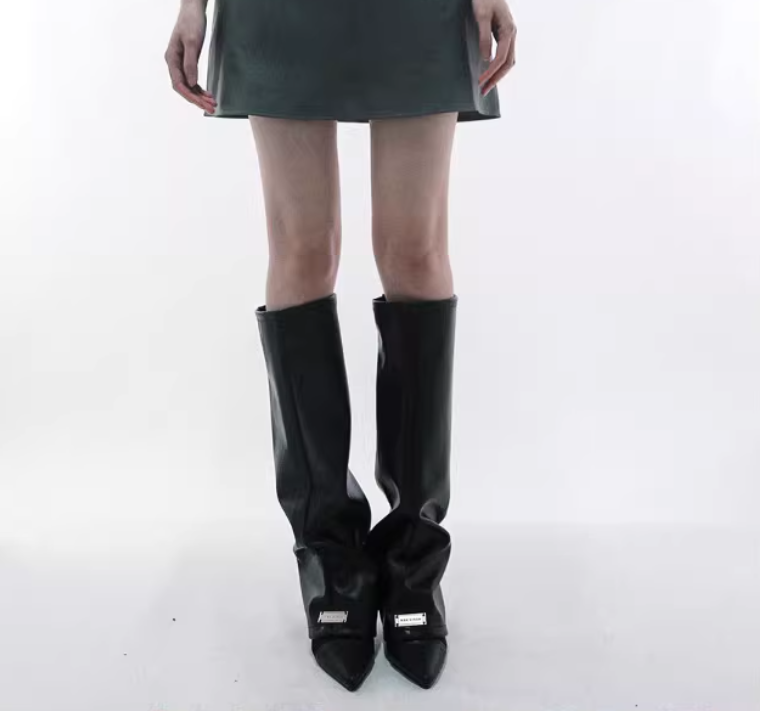 Women's PU Leather Leg Ankle K - Knee Sleeve Pair บทวิจารณ์และราคา