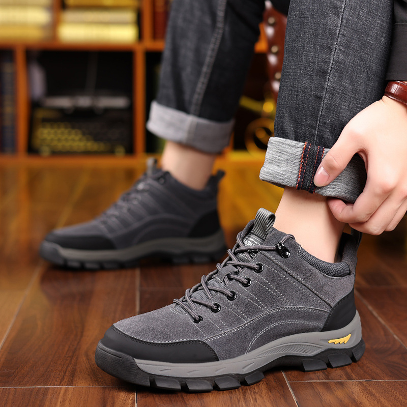 Men Winter Leather Shoes Warm  - Crossfit Outdoor บทวิจารณ์และราคา