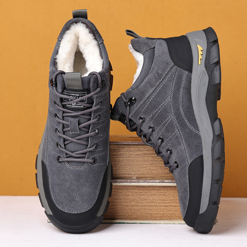 Men Winter Leather Shoes Warm  - Crossfit Outdoor บทวิจารณ์และราคา