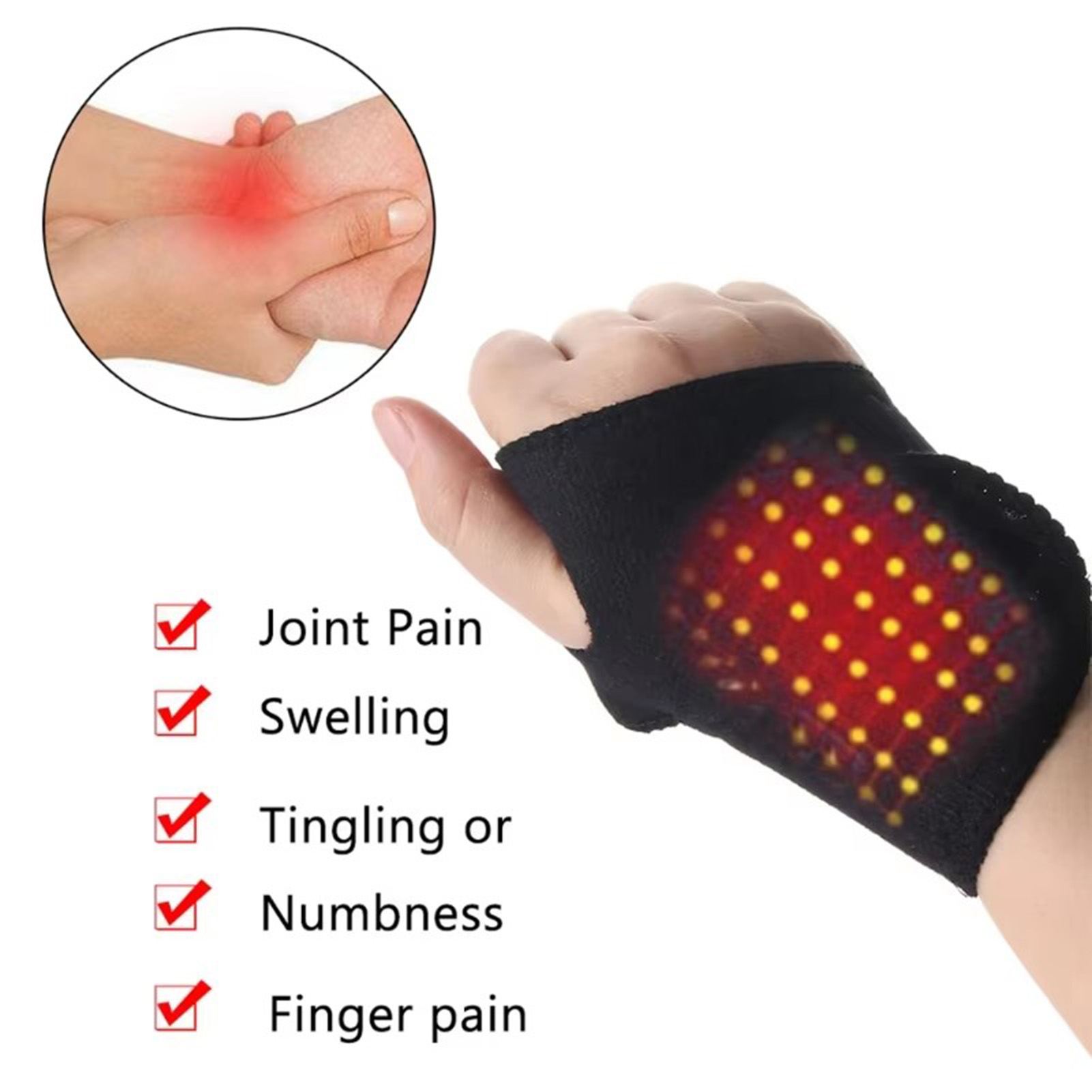 1/2pcs Self-Heating Wrist Brac - Wrist Wrap Support บทวิจารณ์และราคา