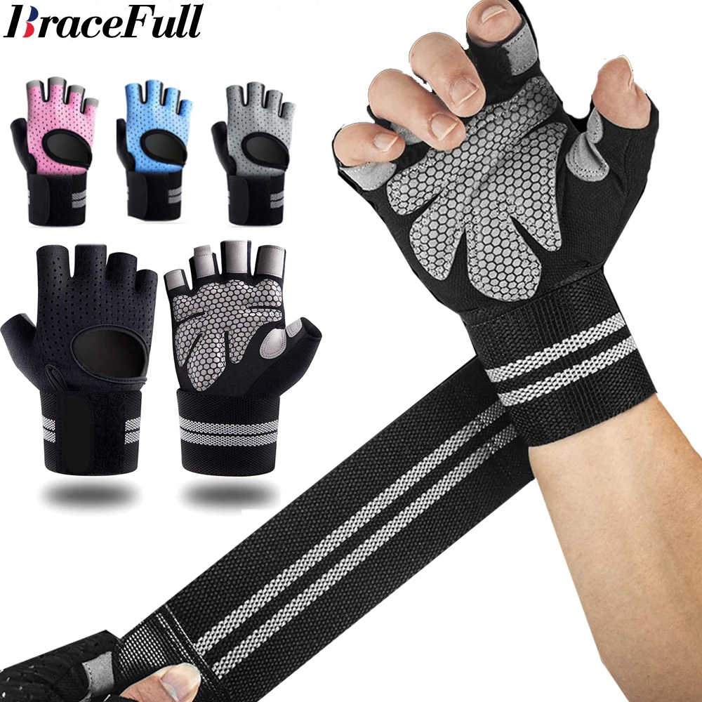 1Pair Half Finger Gym Fitness  - Crossfit Equipment บทวิจารณ์และราคา