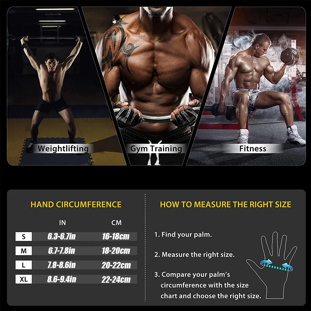 1Pair Half Finger Gym Fitness  - Crossfit Equipment บทวิจารณ์และราคา