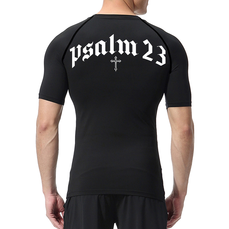 Psalm 23 Cross Print Compressi - Crossfit Gym บทวิจารณ์และราคา