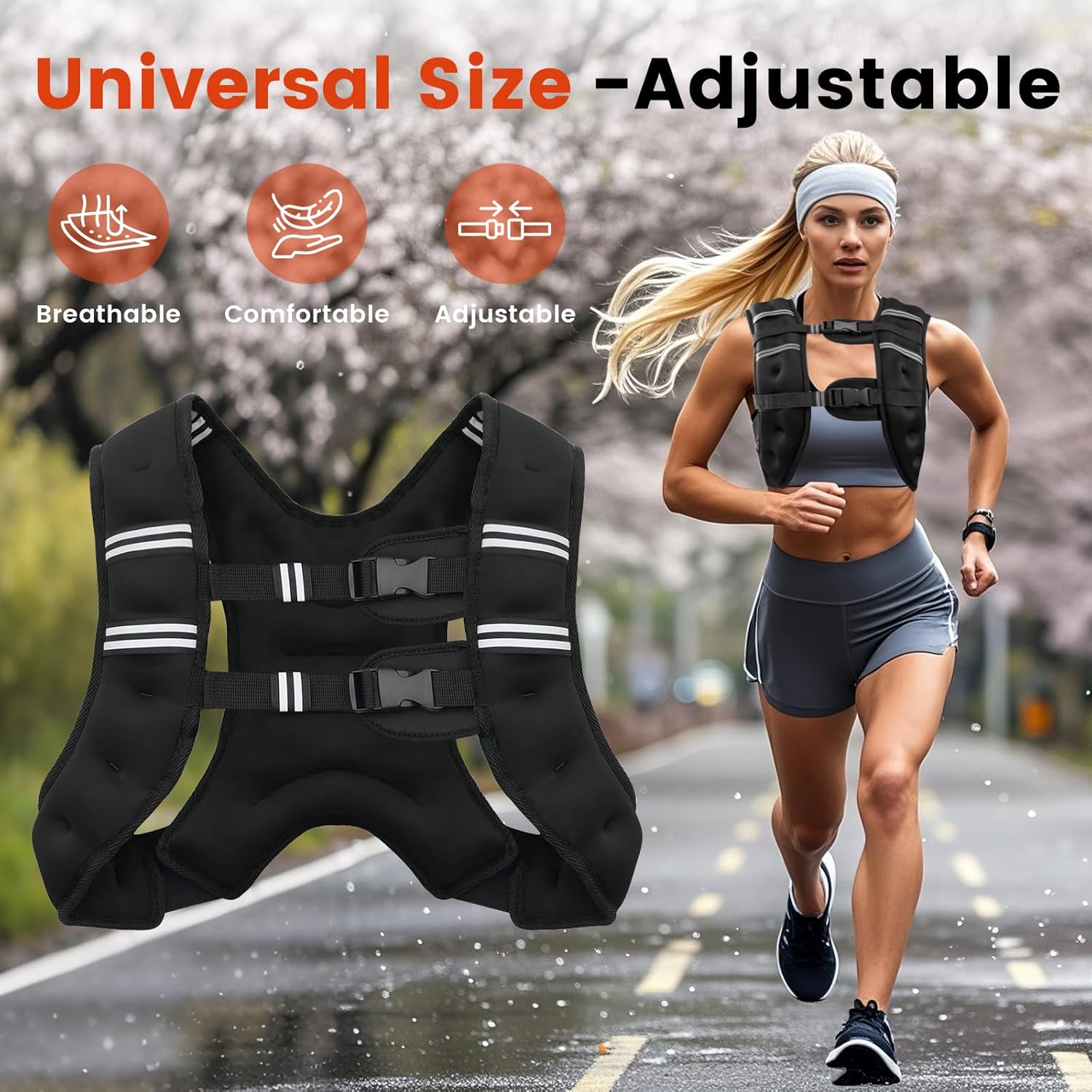 Weighted Vest with Reflective  - Crossfit Weight Vest บทวิจารณ์และราคา